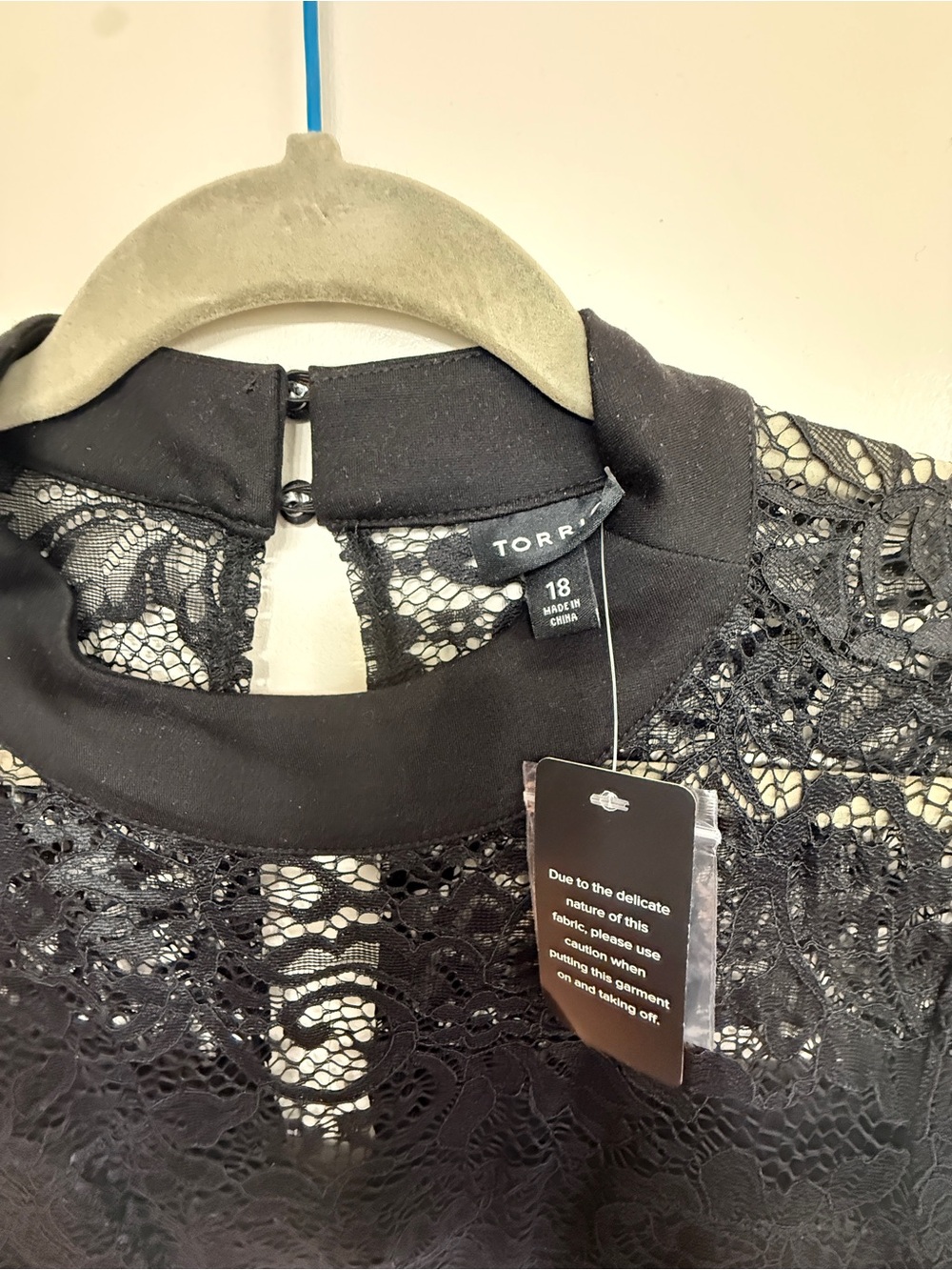 Torrid Black Lace & Satin Long Sleeve Maxi Dress - Picture 6 of 6